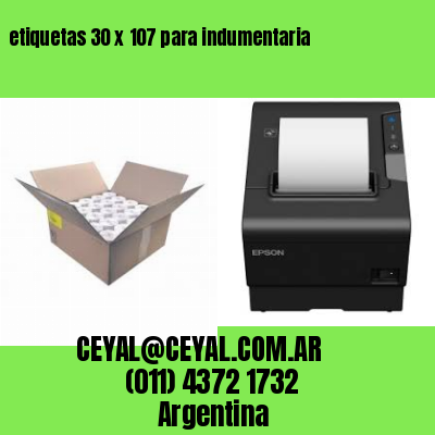 etiquetas 30 x 107 para indumentaria
