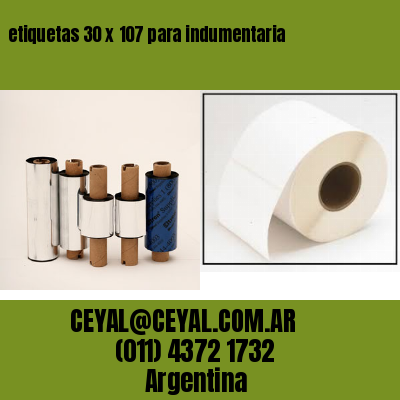 etiquetas 30 x 107 para indumentaria