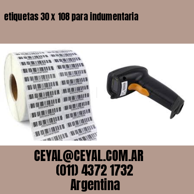 etiquetas 30 x 108 para indumentaria