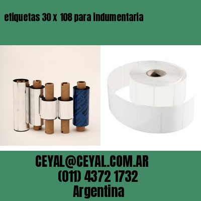etiquetas 30 x 108 para indumentaria