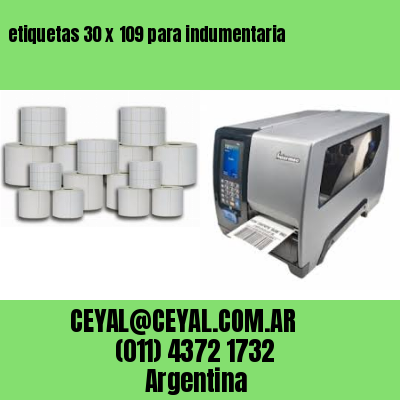 etiquetas 30 x 109 para indumentaria