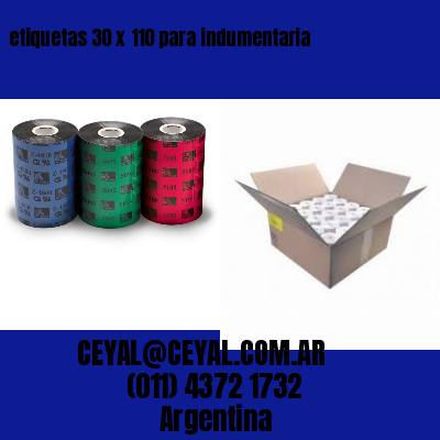 etiquetas 30 x 110 para indumentaria