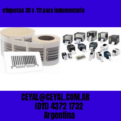 etiquetas 30 x 111 para indumentaria