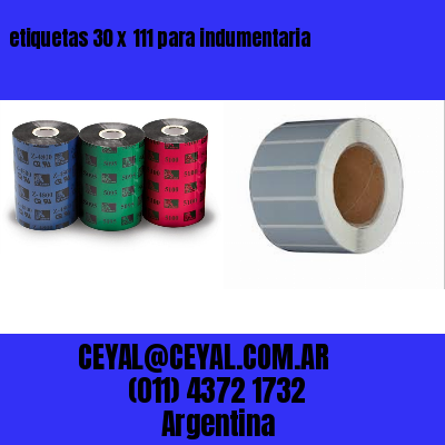 etiquetas 30 x 111 para indumentaria