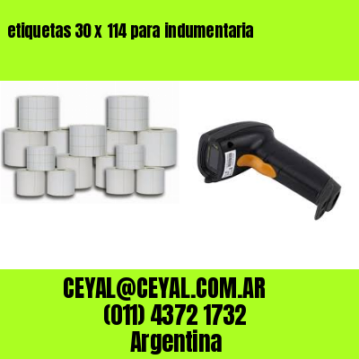 etiquetas 30 x 114 para indumentaria