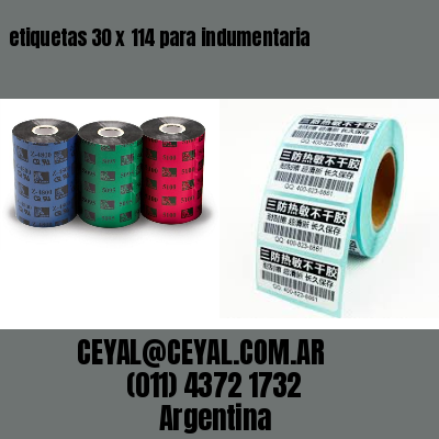etiquetas 30 x 114 para indumentaria