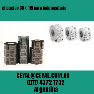 etiquetas 30 x 115 para indumentaria