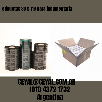 etiquetas 30 x 116 para indumentaria