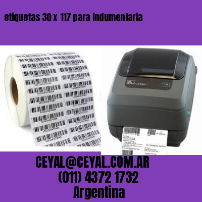 etiquetas 30 x 117 para indumentaria