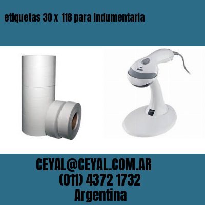 etiquetas 30 x 118 para indumentaria
