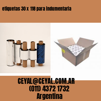 etiquetas 30 x 118 para indumentaria