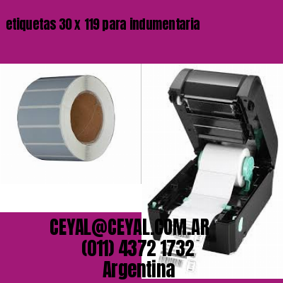 etiquetas 30 x 119 para indumentaria