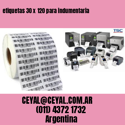 etiquetas 30 x 120 para indumentaria