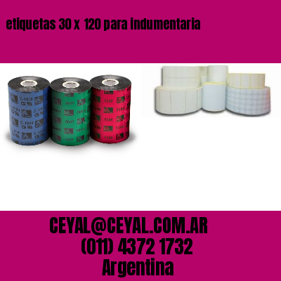 etiquetas 30 x 120 para indumentaria