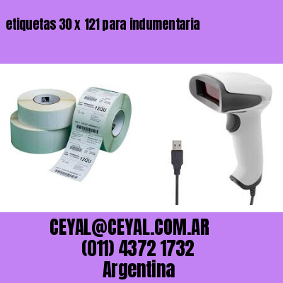etiquetas 30 x 121 para indumentaria