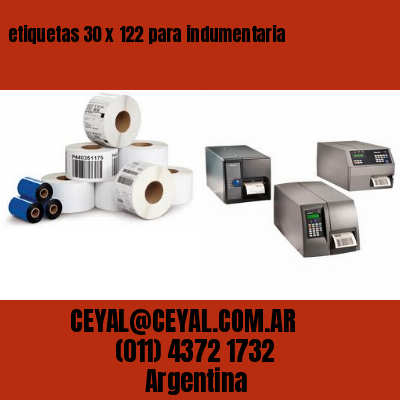 etiquetas 30 x 122 para indumentaria