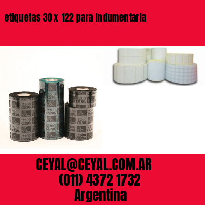 etiquetas 30 x 122 para indumentaria