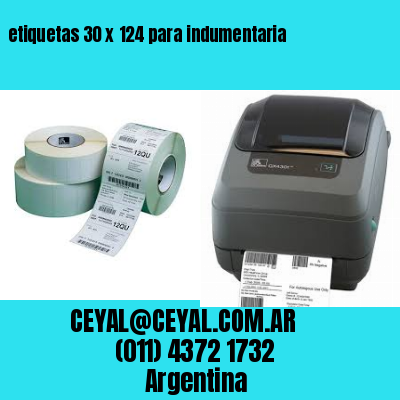 etiquetas 30 x 124 para indumentaria