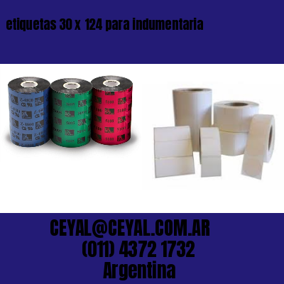 etiquetas 30 x 124 para indumentaria