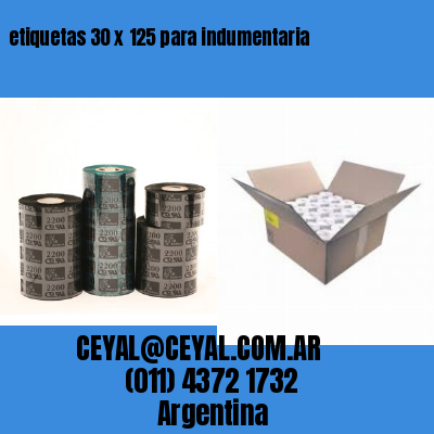 etiquetas 30 x 125 para indumentaria