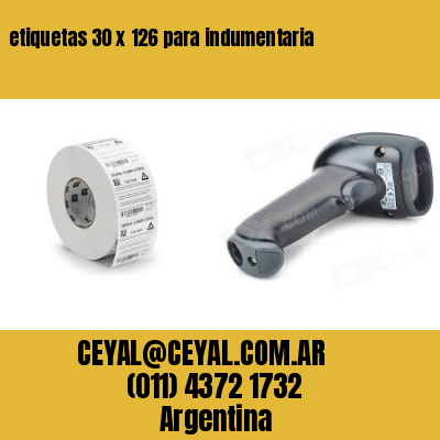 etiquetas 30 x 126 para indumentaria
