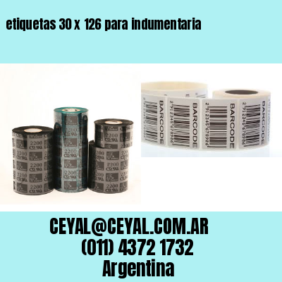 etiquetas 30 x 126 para indumentaria
