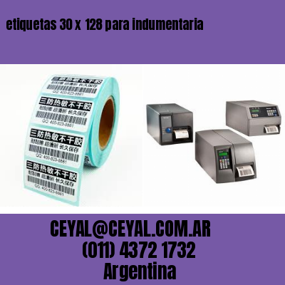 etiquetas 30 x 128 para indumentaria
