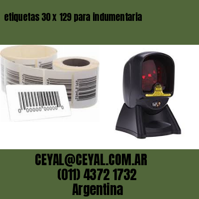 etiquetas 30 x 129 para indumentaria
