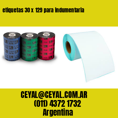 etiquetas 30 x 129 para indumentaria