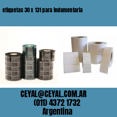 etiquetas 30 x 131 para indumentaria