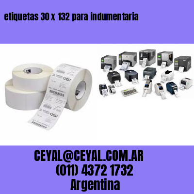 etiquetas 30 x 132 para indumentaria