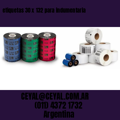 etiquetas 30 x 132 para indumentaria