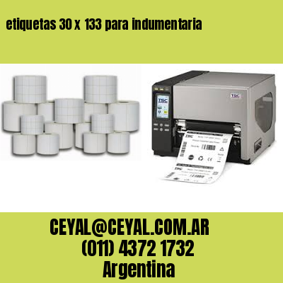 etiquetas 30 x 133 para indumentaria