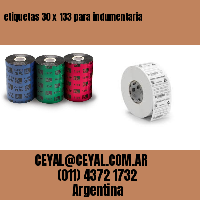 etiquetas 30 x 133 para indumentaria