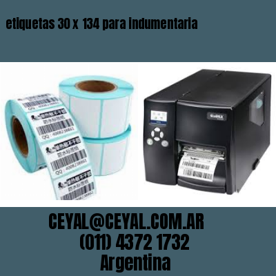 etiquetas 30 x 134 para indumentaria