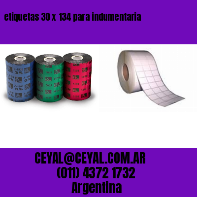 etiquetas 30 x 134 para indumentaria