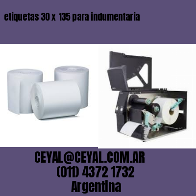 etiquetas 30 x 135 para indumentaria
