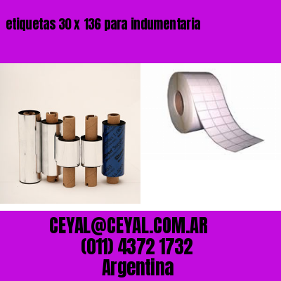etiquetas 30 x 136 para indumentaria