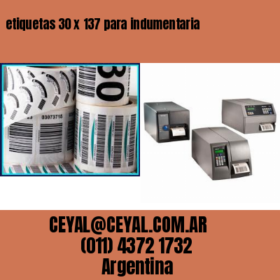 etiquetas 30 x 137 para indumentaria