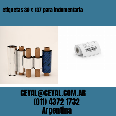 etiquetas 30 x 137 para indumentaria