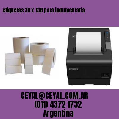 etiquetas 30 x 138 para indumentaria