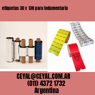 etiquetas 30 x 138 para indumentaria