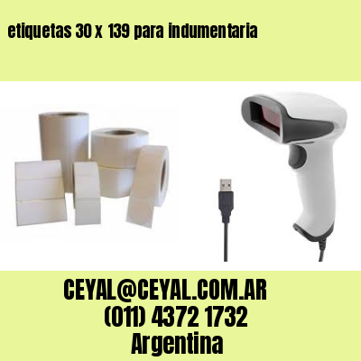 etiquetas 30 x 139 para indumentaria