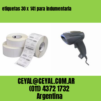etiquetas 30 x 141 para indumentaria