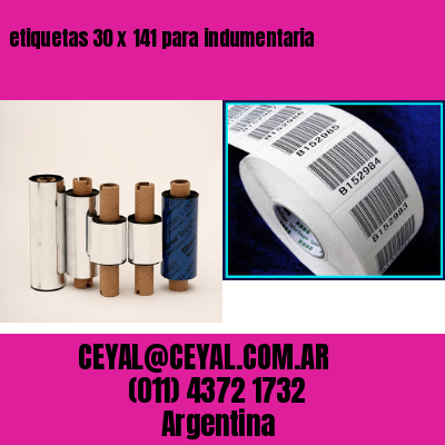 etiquetas 30 x 141 para indumentaria