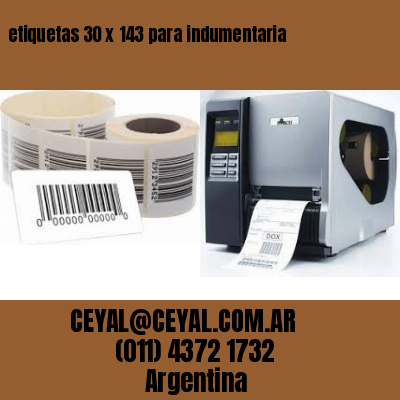 etiquetas 30 x 143 para indumentaria