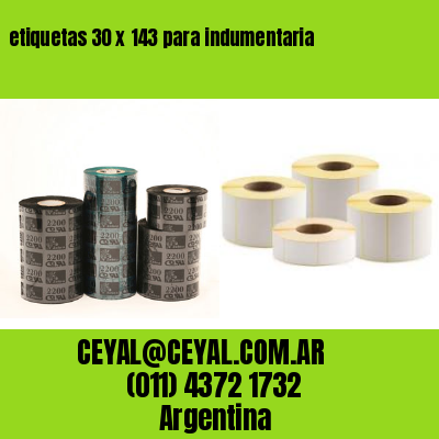 etiquetas 30 x 143 para indumentaria