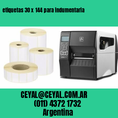 etiquetas 30 x 144 para indumentaria