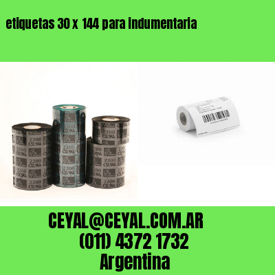 etiquetas 30 x 144 para indumentaria