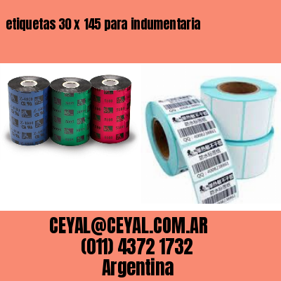 etiquetas 30 x 145 para indumentaria